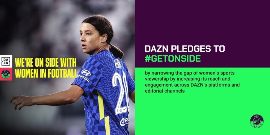 DAZN PLEDGES TO NARROW THE VISIBILITY GAP AS THEY BECOME THE LATEST ORGANISATION TO #GETONSIDE