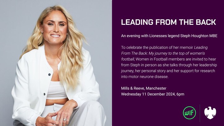 Leading From The Back | An evening with Lionesses legend Steph Houghton MBE
