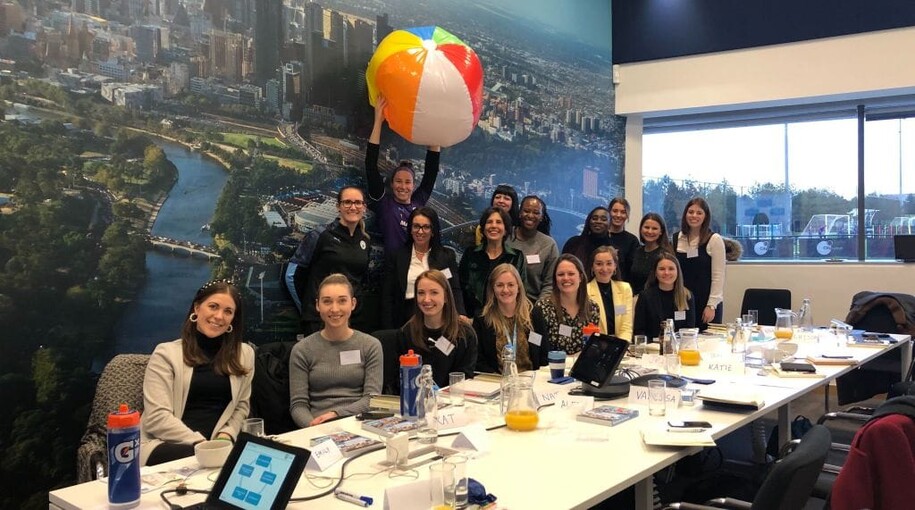 Man City and Lionesses' goalkeeper Karen Bardsley helps kick-off Day 1 of Leadership Courses