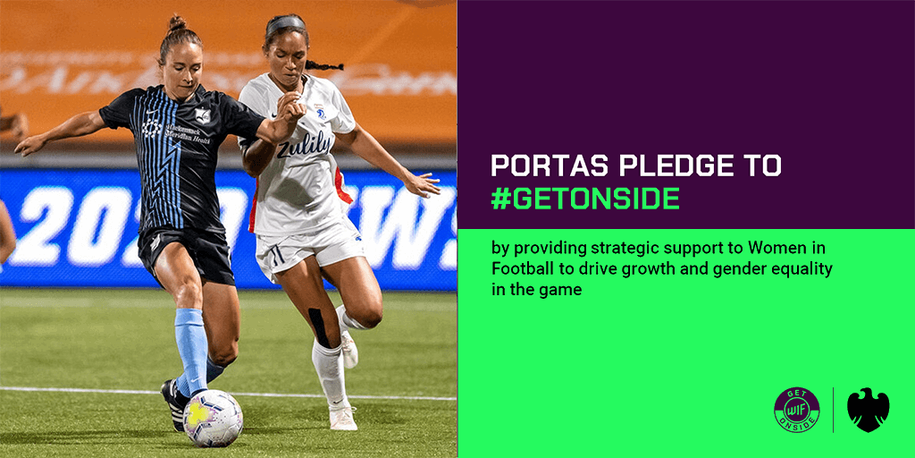 TOP SPORT CONSULTANTS PORTAS #GETONSIDE WITH SUPPORT FOR WOMEN IN FOOTBALL