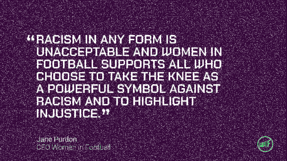 Women in Football emphasises support for players taking the knee